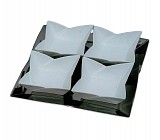 Ορντεβιέρα Πορσελάνης 4 Θέσεων Σε Κεραμικό Ασημί Δίσκο 8351-5N