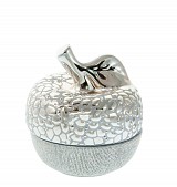 Φοντανιέρα Κεραμική Μήλο Ασημί Σφυρήλατη