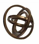 Μεταλλική Χρυσή Διακοσμητική Επιτραπέζια Σφαίρα 16x14εκ.