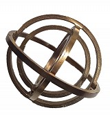 Μεταλλική Διακοσμητική Χρυσή Επιτραπέζια Σφαίρα 20x18εκ.