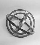 Μεταλλική Διακοσμητική Ασημί Επιτραπέζια Σφαίρα 20x18εκ.