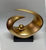 Κεραμικό Διακοσμητικό Σχέδιο Αφηρημένο Σχέδιο Σε Χρυσό Ματ 29.21cm