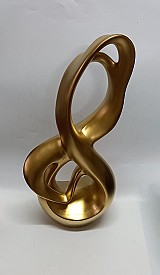 Κεραμικό Διακοσμητικό Αφηρημένο Σχέδιο Σε Χρυσό Ματ 45.72cm