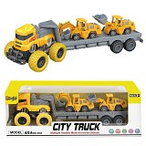 Νταλίκα friction + 2 δομικά pull back 41x14x11cm ToyMarkt 902365