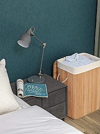 Songmics Καλάθι Απλύτων Bamboo Πτυσσόμενο με Καπάκι 40x30x60cm Καφέ LCB10Y