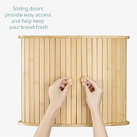 Navaris Ψωμιέρα με Καπάκι από Bamboo σε Καφέ Χρώμα 54972.01