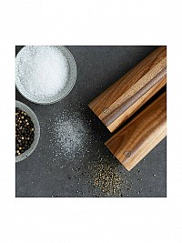 Navaris Σετ Χειροκίνητοι Μύλοι Μπαχαρικών από Ξύλο 20.5cm 2τμχ