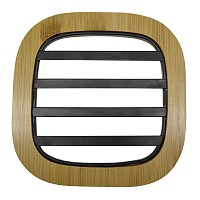 ΣΟΥΠΛΑ ΜΕΤΑΛΛΙΚΟ ΜΑΥΡΟ ΜΕ ΞΥΛΟ ΜΠΑΜΠΟΥ 17x17x1εκ.ANKOR