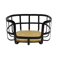 ΦΡΟΥΤΙΕΡΑ ΜΕΤΑΛΛΙΚΗ ΜΑΥΡΗ ΜΕ ΜΠΑΜΠΟΥ 24x24x12,7εκ. ANKOR