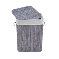 ΚΑΛΑΘΙ ΑΠΛΥΤΩΝ ΜΠΑΜΠΟΥ ΣΕ ΓΚΡΙ ΧΡΩΜΑ ΜΕ ΥΦΑΣΜΑ 41x31x56 ANKOR