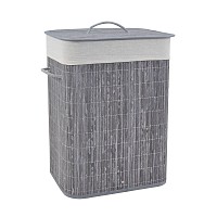 ΚΑΛΑΘΙ ΑΠΛΥΤΩΝ ΜΠΑΜΠΟΥ ΣΕ ΓΚΡΙ ΧΡΩΜΑ ΜΕ ΥΦΑΣΜΑ 41x31x56 ANKOR