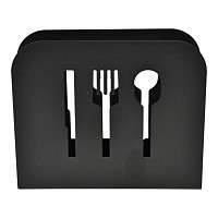 ΧΑΡΤΟΠΕΤΣΕΤΟΘΗΚΗ ΜΕΤΑΛΛΙΚΗ ΜΑΥΡΗ ΜΑΤ  ΜΑΧΑΙΡΟΠΗΡΟΥΝΑ 15x4,5x13εκ.ANKOR