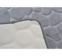 ΠΑΤΑΚΙ ΜΠΑΝΙΟΥ MEMORY FOAM ΓΚΡΙ ΒΟΤΣΑΛΟ ΜΕ SBR 50x80εκ.ANKOR