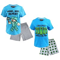 Minecraft childrens short pajama 6-12 years