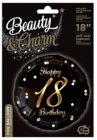 Happy Birthday B&C Gold Happy Birthday 18 foil balloon 36 cm
