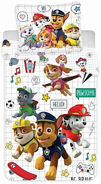 Paw Patrol Grid kids bed linen set 100×140cm, 40×45 cm