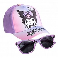 Hello Kitty Kuromi sunglasses and baseball cap set
