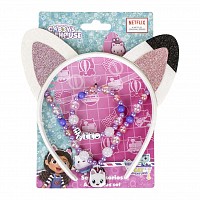 Gabbys Dollhouse Cat Ears jewelry and headband set