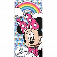 Disney Minnie  Rainbows bath towel, beach towel 70x140cm
