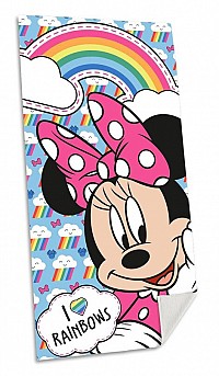 Disney Minnie  Rainbows bath towel, beach towel 70x140cm