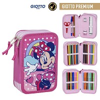 Disney Minnie  Dots filled pencil case 3 tiers