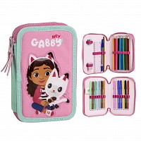Gabbys Dollhouse Hey filled pencil case 2-story