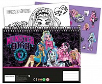 Monster High Crew A/4 spiral sketchbook with 40 pages and stickers