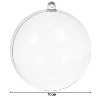 Transparent baubles 10cm - set of 5 Ruhhy 22276