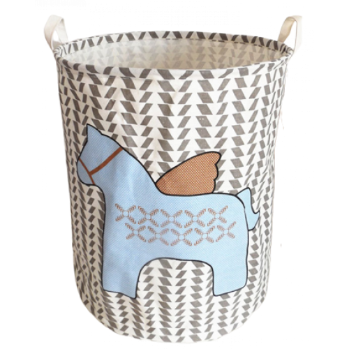 Πήγασος Μοτίβο Καλάθι Απλύτων Υφασμάτινο Πτυσσόμενο 45x45x48cm