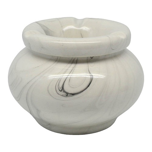 ΣΤΑΧΤΟΔΟΧΕΙΟ ΚΕΡΑΜΙΚΟ ΜΕ ΚΑΠΑΚΙ ΑΝΤΙΑΝΕΜΙΚΟ ΑΣΠΡΟ ΜΑΡΜΑΡΟ 11,5x11,5x8,5εκ.ANKOR