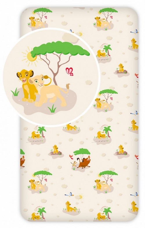 Disney The Lion King Trees Fitted Sheet 90x200 cm