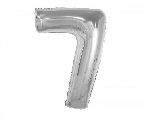 Number Silver Silver number 7 foil balloon 92 cm