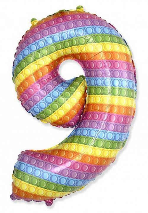 Number Pop It Number 9 Foil Balloon 69 cm (WP)