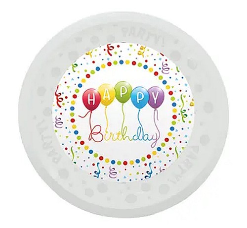 Happy Birthday Little Princess Happy Birthday Streamers micro premium plastic plate 21 cm