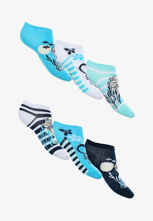 Disney Frozen Ocean kids no-show socks 23-34