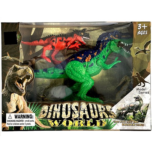 Dinosaur plastic figure 2-piece set in box