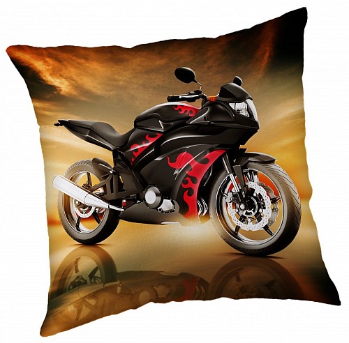 Motorbike decorative pillow 40x40 cm
