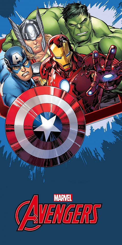 Avengers Blue bath towel, beach towel 70x140cm
