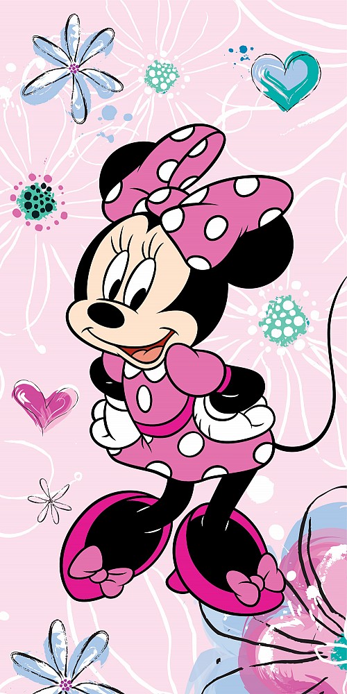 Disney Minnie  Pink Bow bath towel, beach towel 70x140cm