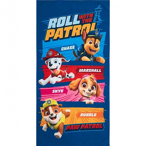 Paw Patrol Roll bath towel, beach towel 70x140cm