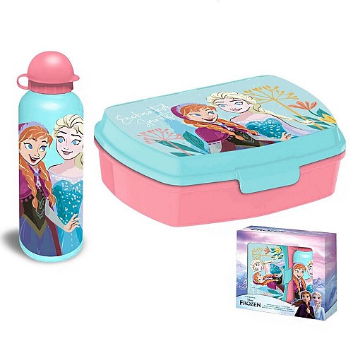 Disney Frozen Enchanted sandwich box + aluminum bottle set