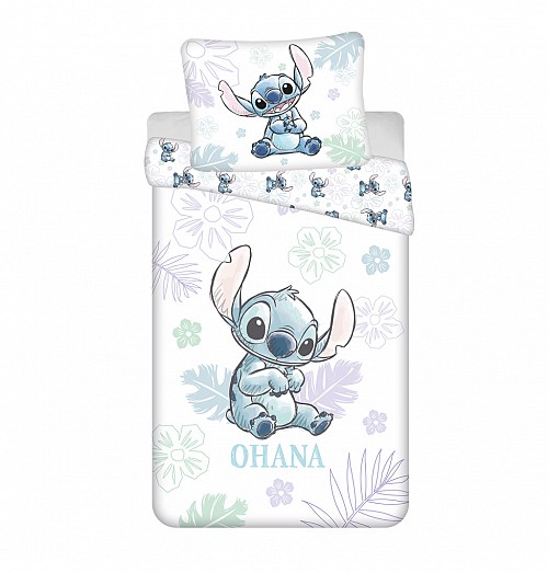 Disney Lilo and Stitch Ohana White bedding cover 140×200cm, 70×90 cm