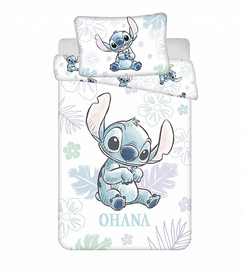 Disney Lilo and Stitch Ohana White Children's bedding set 100×135 cm, 40×60 cm