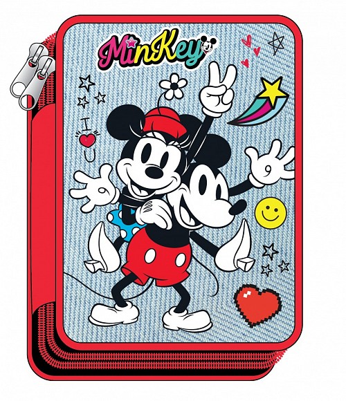 Disney Minnie  Minkey 2-tier filled pencil case