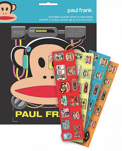 Paul Frank Monkey sticker album with 50 stickers