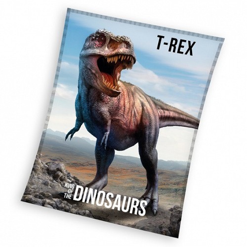 Dinosaur T-Rex coral fleece polar blanket 130x170cm