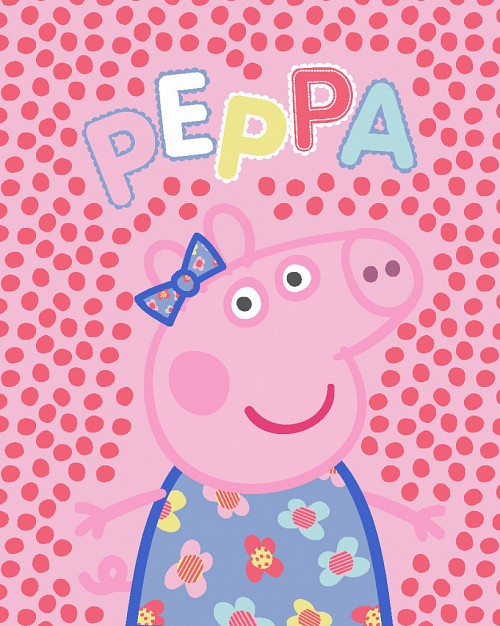 Peppa Pig Dots flannel fleece blanket 130x160cm