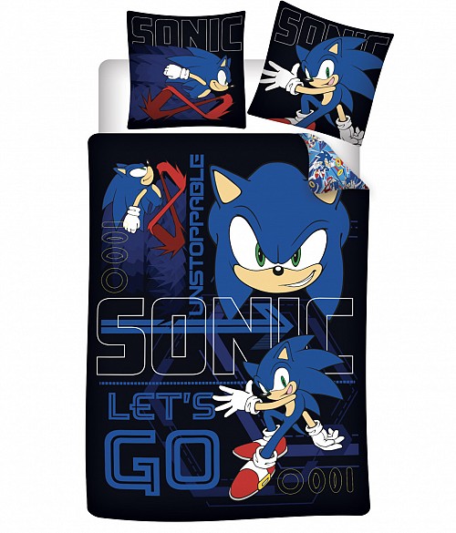 Sonic the Hedgehog Unstoppable Children's bedding 100×135 cm, 40×60 cm