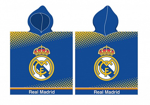 Real Madrid Blue beach towel poncho 55x110 cm