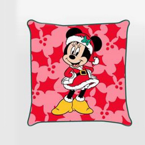 Disney Minnie  Holly Christmas decorative pillow cover 40x40 cm Velvet